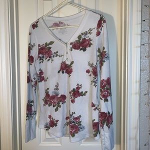 Long Sleeve Flower Top